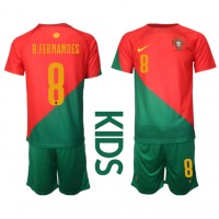 Portugali Bruno Fernandes #8 Koti Peliasu Lasten MM-kisat 2022 Lyhythihainen (+ Lyhyet housut)